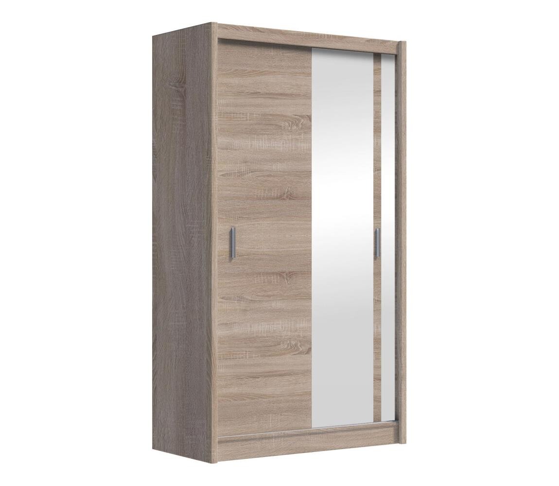 EMS Šatní skříň se zrcadlem SABRINA 120x215 cm dub sonoma