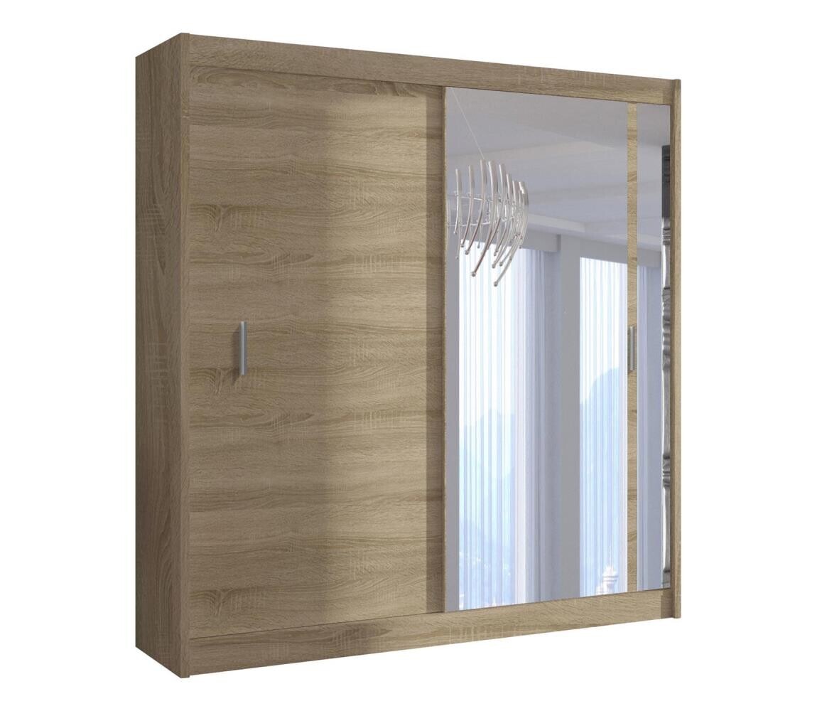 EMS Šatní skříň se zrcadlem SABRINA 203x215 cm dub sonoma