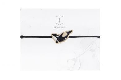 Dřevěný provázkový náramek Kosatka