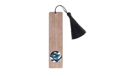 Dřevěná záložka do knihy Velryba