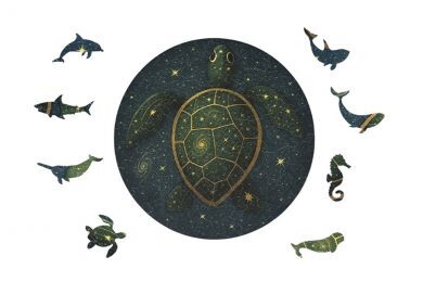 Dřevěné puzzle Želva