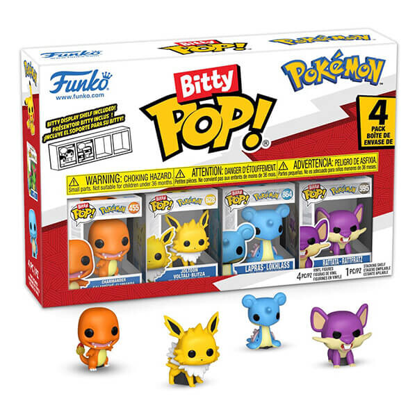 Pokémon minifigurky Bitty POP! Charmander 4-pack - 2 cm (Série 2)