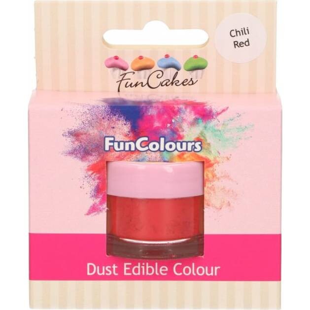 Prachová barva 4g červené chilli - FunCakes