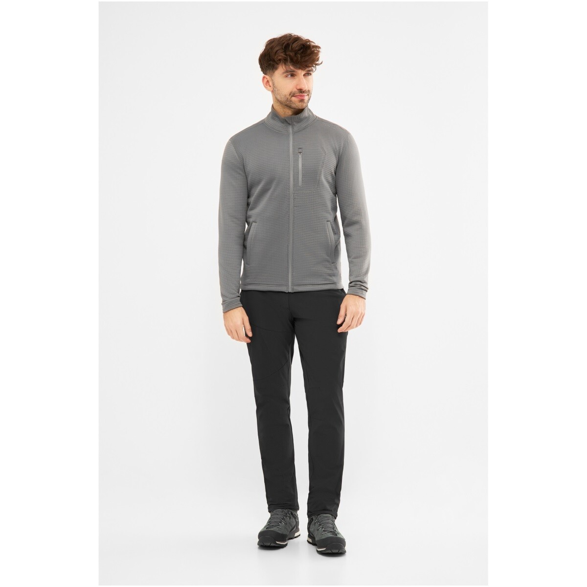 Pánská celorozepínací mikina viking admont šedá 3xl