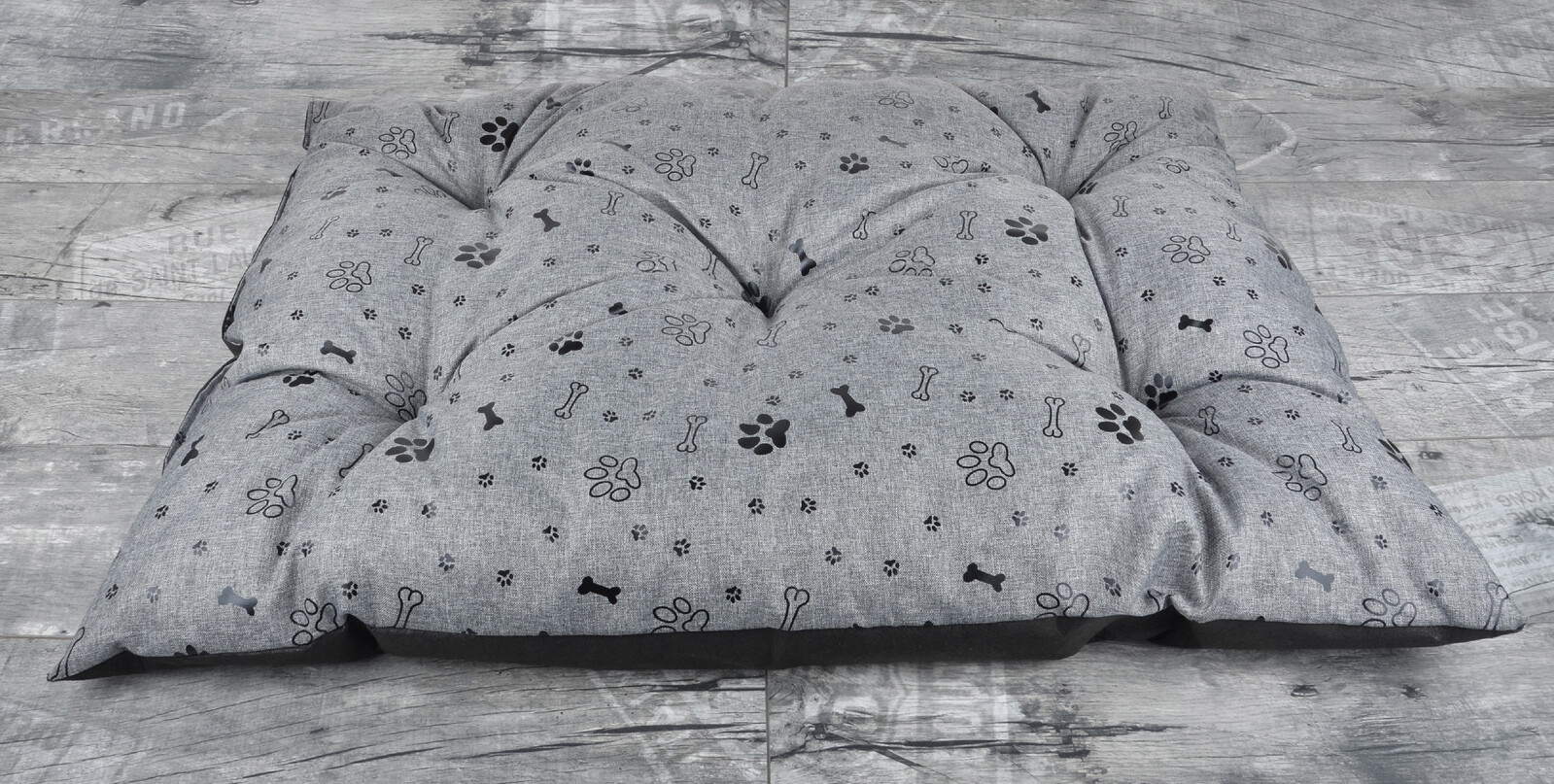 Polštář pro psy CHARLIE 90x60x15 cm, šedá/černá, Mybesthome