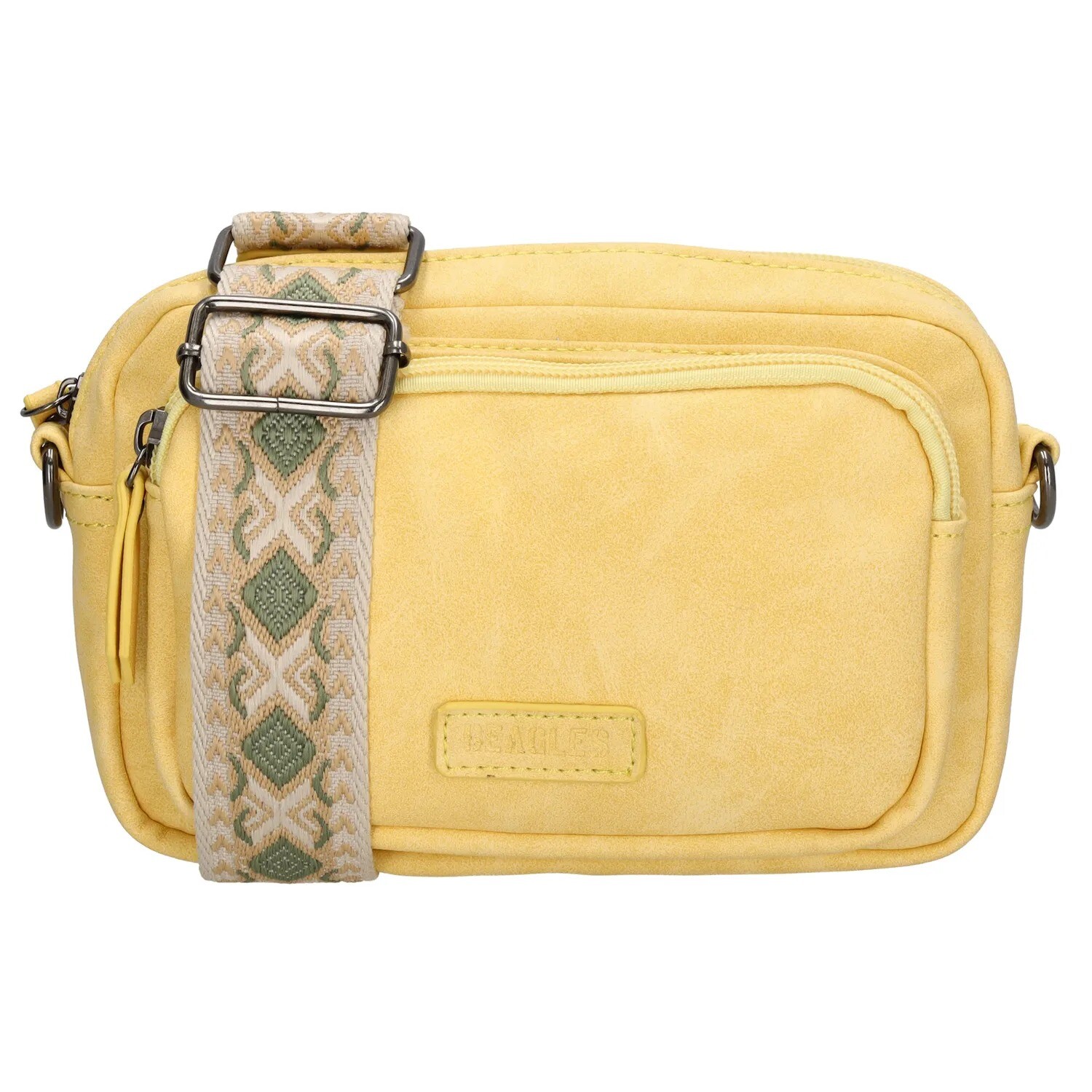 Beagles dámská crossbody kabelka Malaga s dekorativním popruhem - žlutá