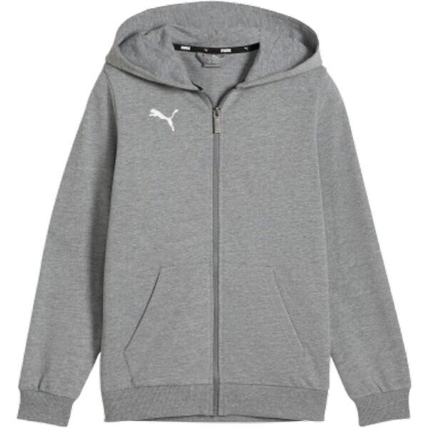 Puma TEAMGOAL CASUALS HOODED JACKET chlapecká mikina, šedá, velikost