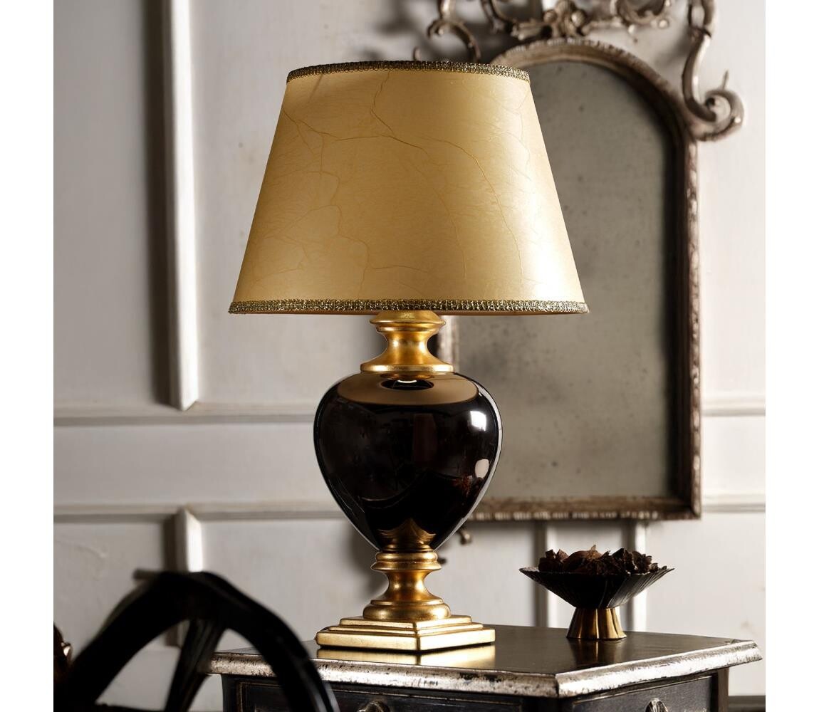 ONLI ONLI - Stolní lampa AMADEUS 1xE27/15W/230V 72 cm černá/zlatá