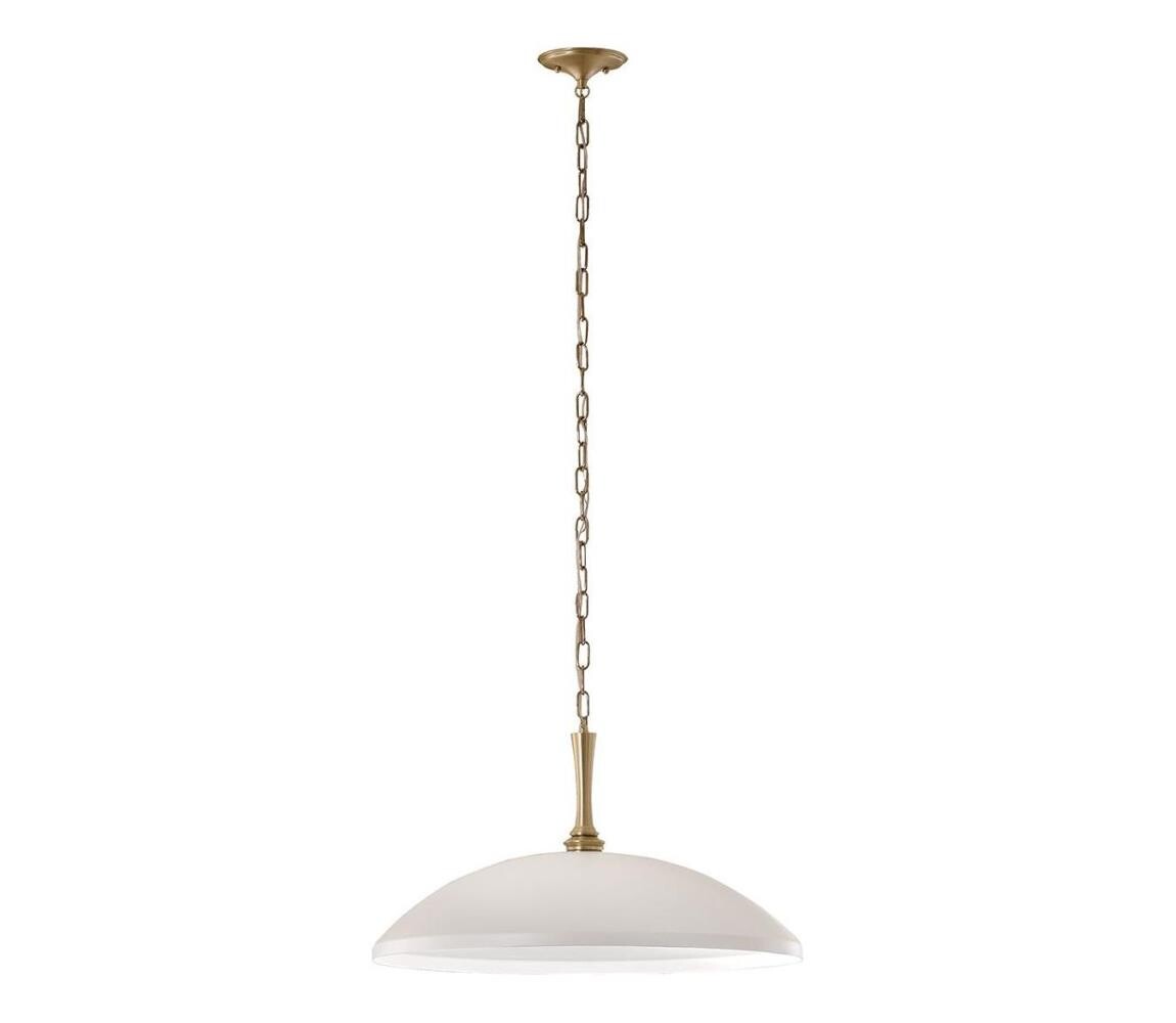 Elstead Kichler KL-DELAROSA-P-WH - Lustr na řetězu DELAROSA 1xE27/60W/230V bílá/mosaz