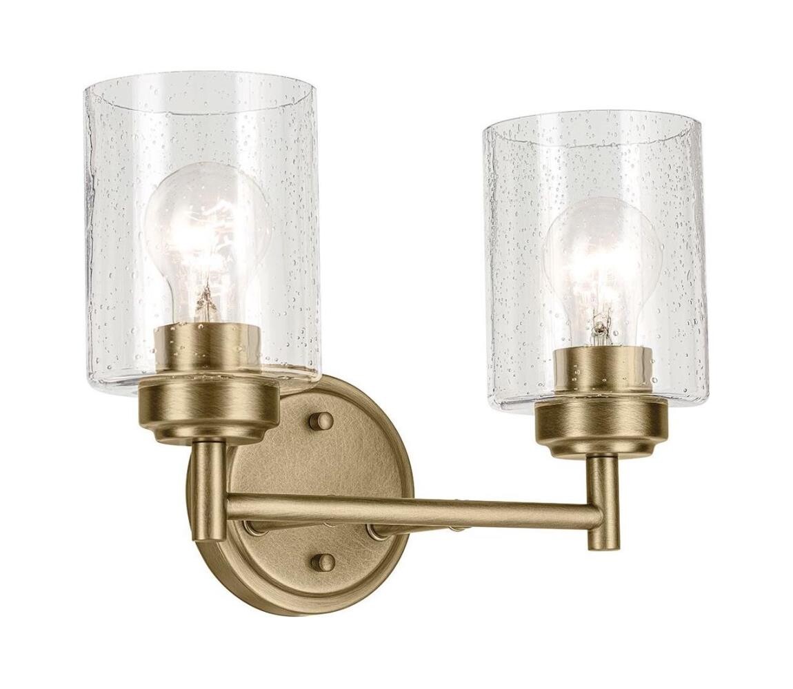 Elstead Kichler KL-WINSLOW-2W-NBR - Nástěnná lampa WINSLOW 2xE27/60W/230V mosaz