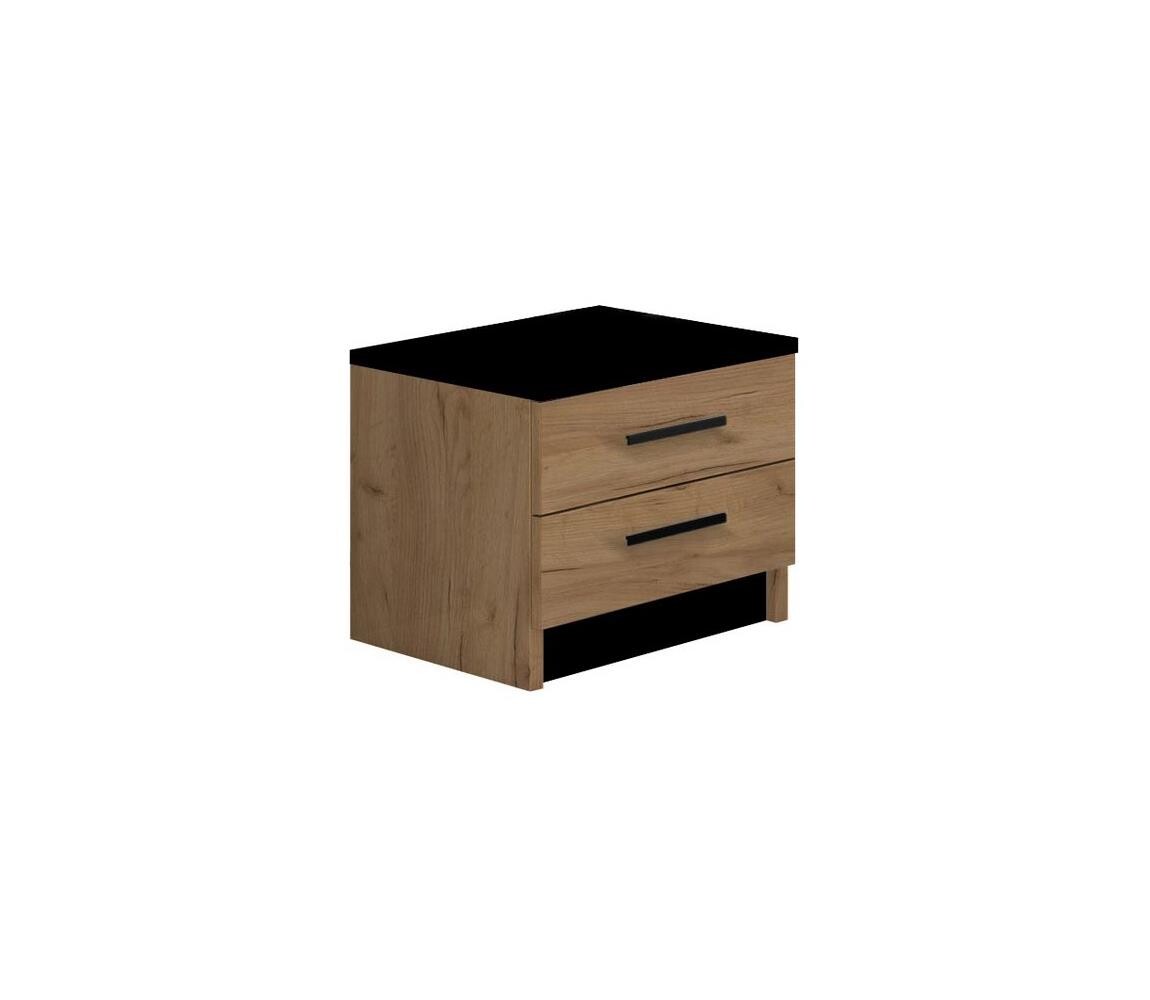 EMS Noční stolek TOD dub craft/černá