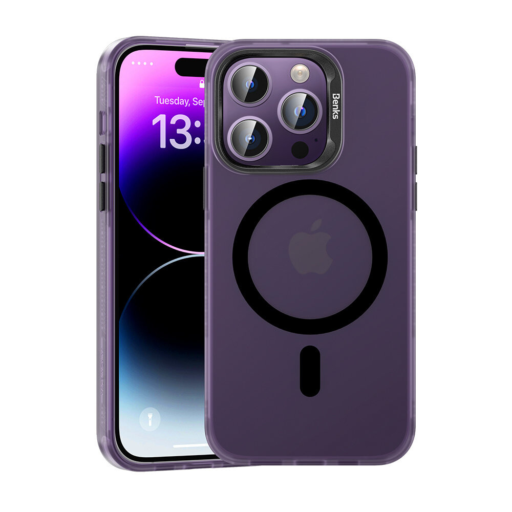 Zadní kryt Benks Etui Magnetic Lucid Armor pro iPhone 15 Pro fialový ROZBALENO