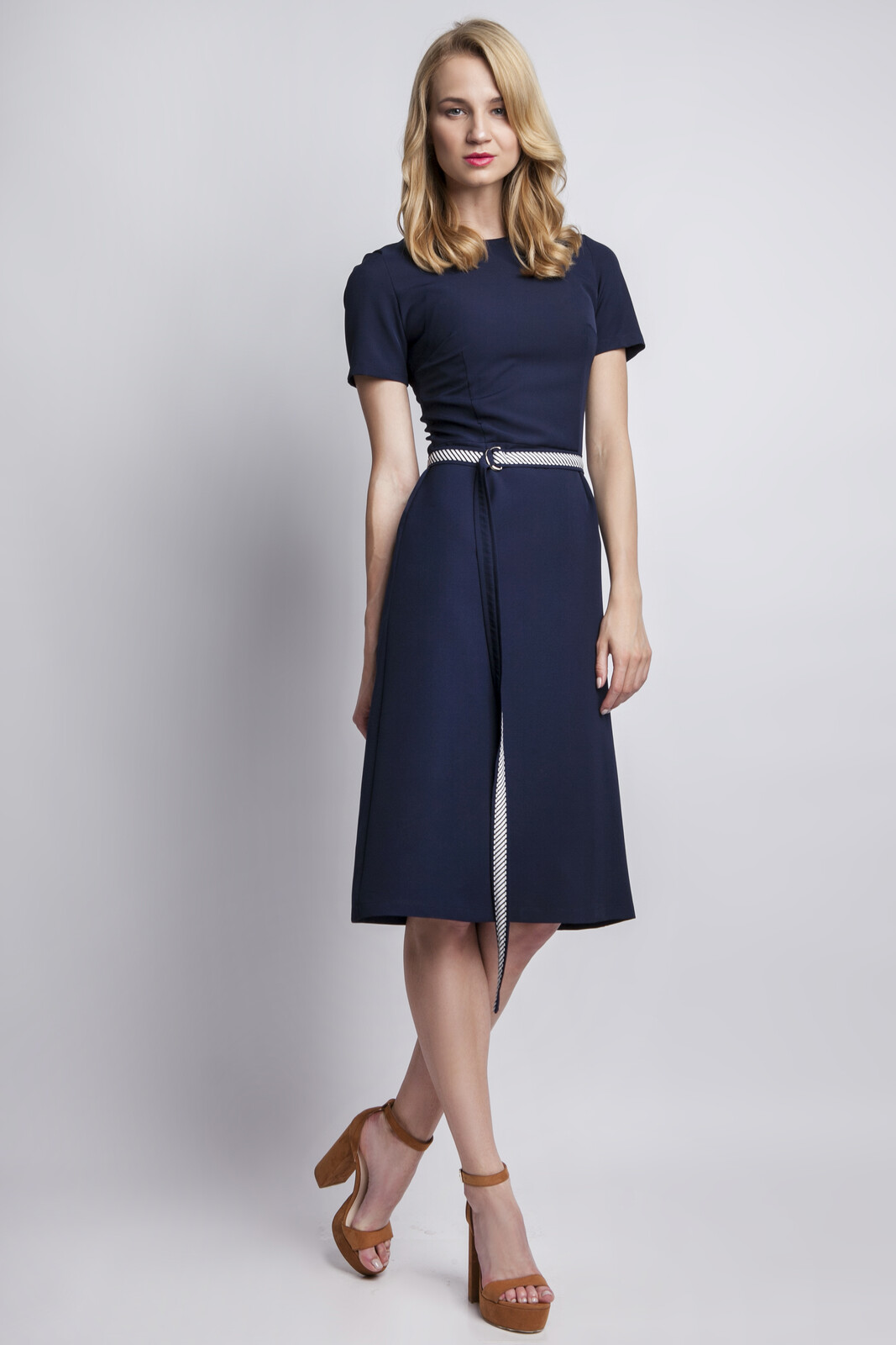 Lanti Woman's Dress Suk128 Navy Blue