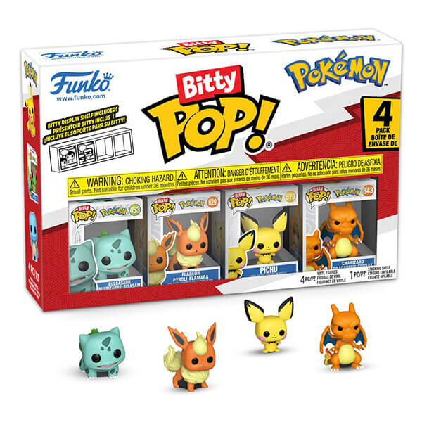 Pokémon minifigurky Bitty POP! Bulbasaur 4-pack - 2 cm (Série 3)