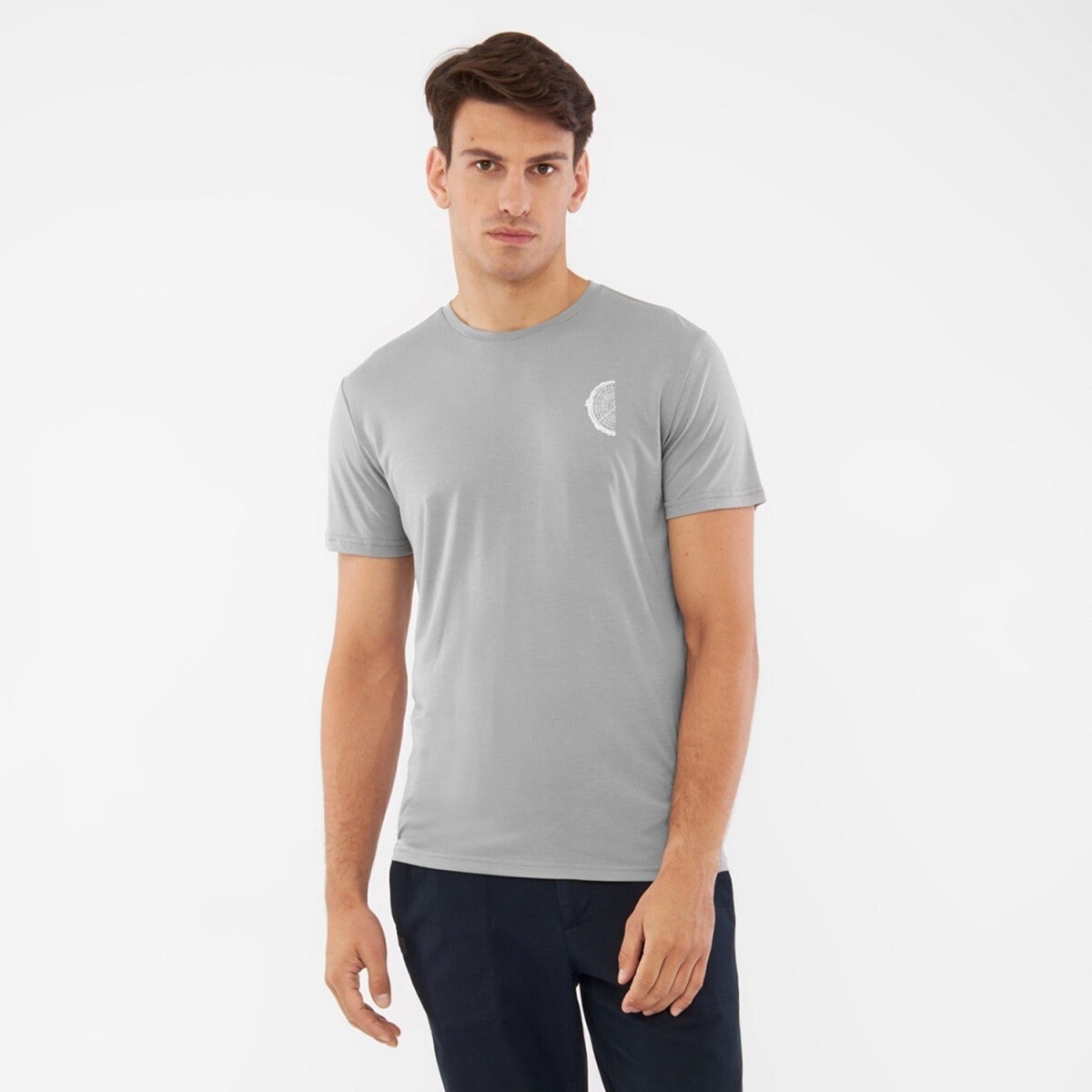 Pánské bambusové tričko viking rune šedá l