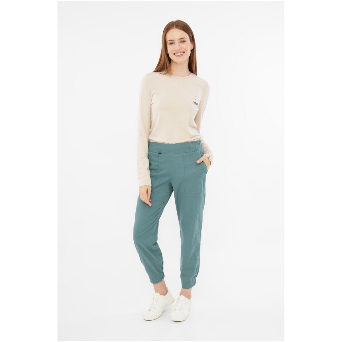 Dámské volnočasové kalhoty viking banao zelená l