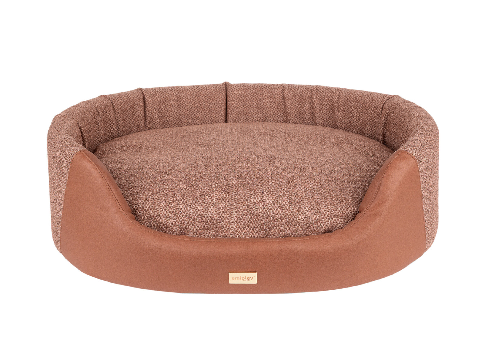 Pelíšek pro psa oválný MILLY ZipClean cihlová velikost S, M, L Rozměr: S - 54x45x16 cm