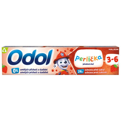 Odol Perlička zubní pasta pro děti, příchuť jahoda, 3-6 let, 50 ml