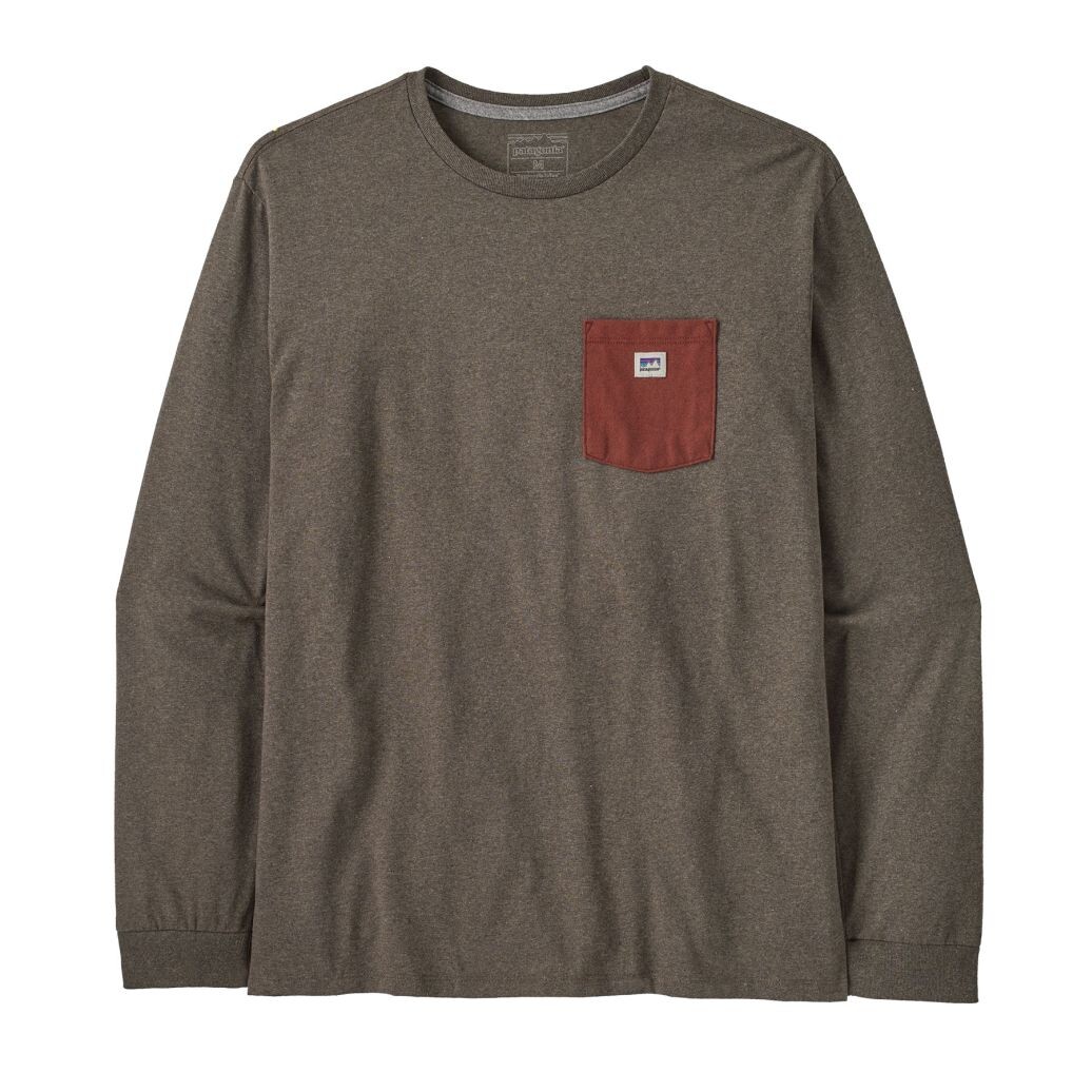 PATAGONIA M's L/S Shop Sticker Pocket Responsibili-Tee, MRLB velikost: M