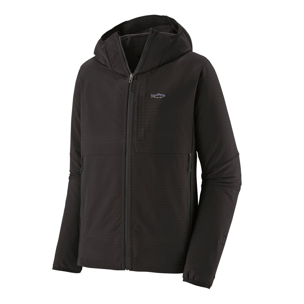 PATAGONIA M's R1 TechFace Fitz Roy Trout Hoody, BLK velikost: M