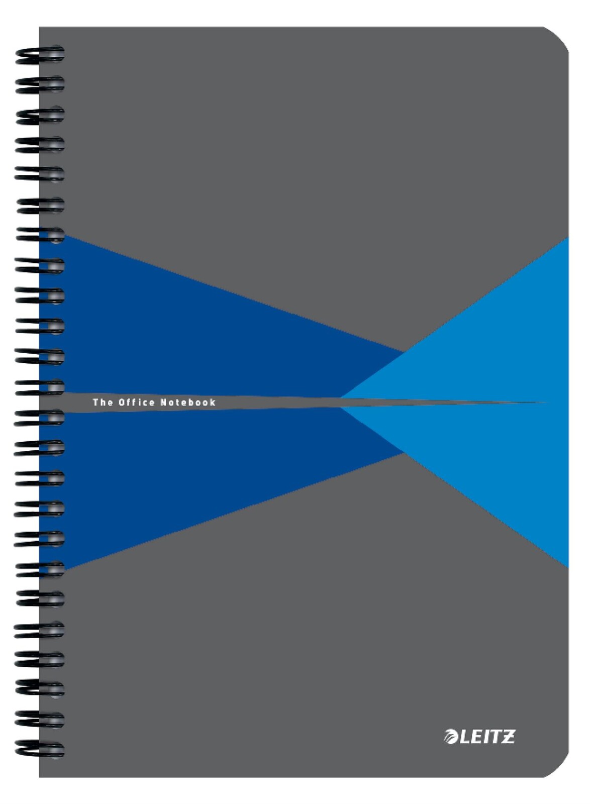 Kroužkový blok Leitz Office A5 linkovaný -  modrý, 90 listů