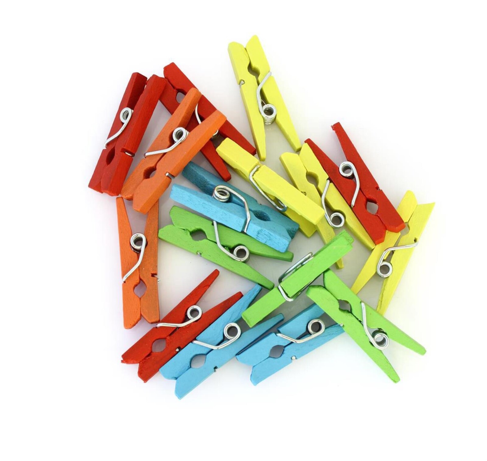 Galeria Papieru Dekorační kolíčky dřevěné - 25 mm, mix duhových barev, 25 ks