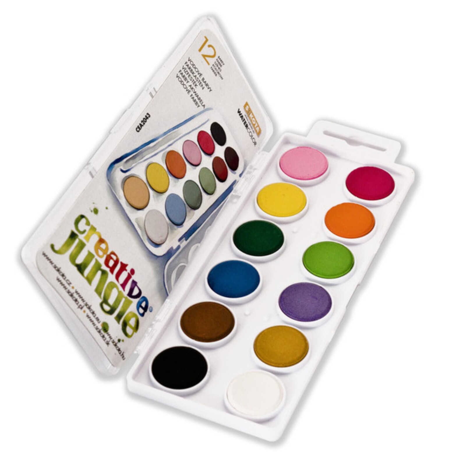 Sakota  Vodové barvy Creative Jungle - 12 barev
