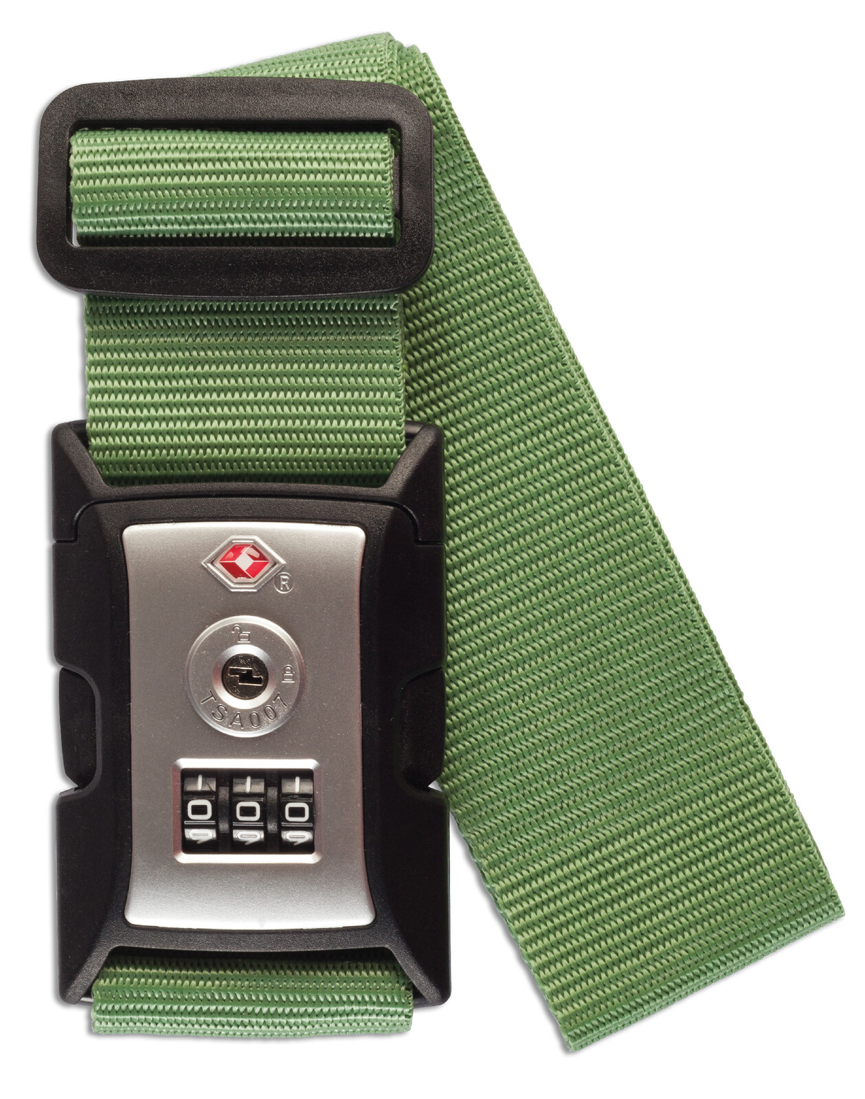 Bezpečnostní popruh na zavazadlo s TSA zámkem Worldpack - tmavě zelená