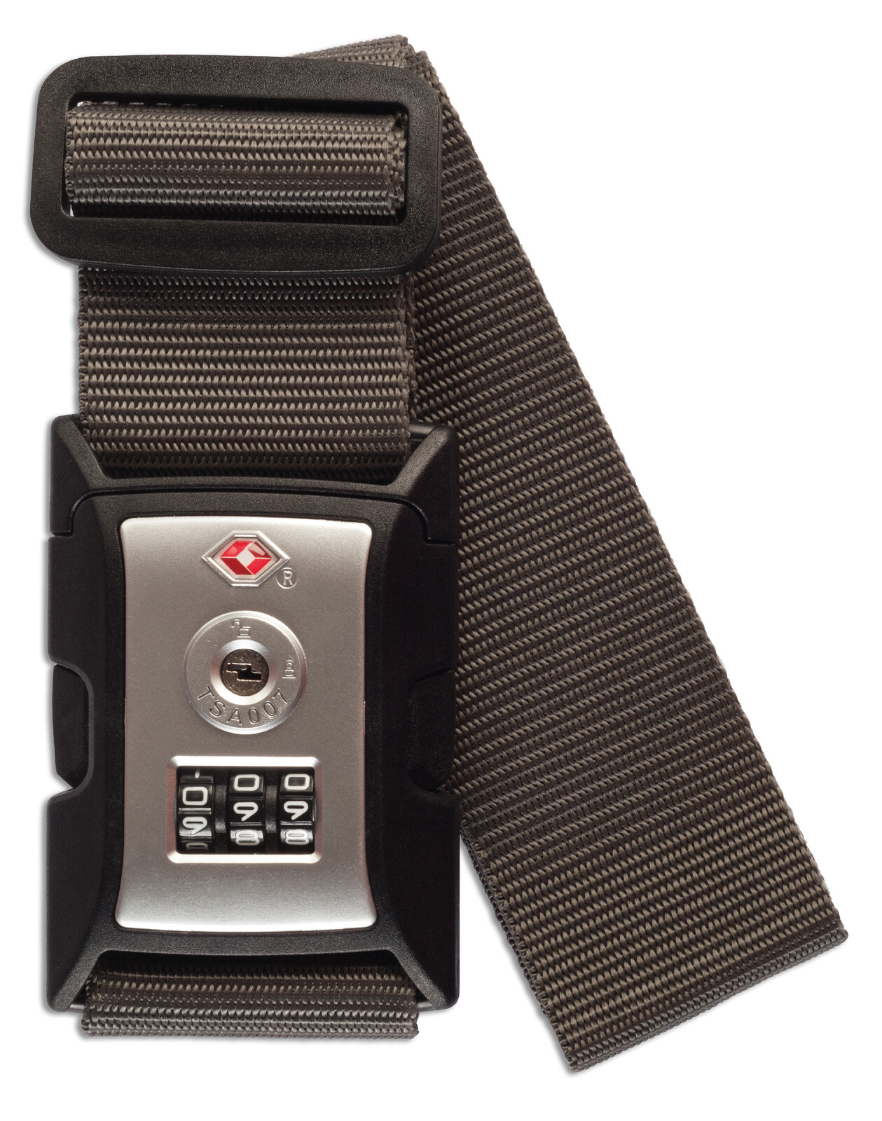 Bezpečnostní popruh na zavazadlo s TSA zámkem Worldpack - tmavě šedá