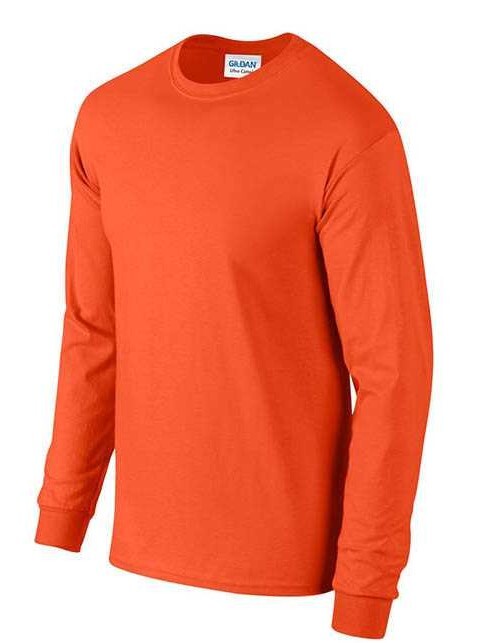 Tričko dlouhý rukáv bavlněné oranžové