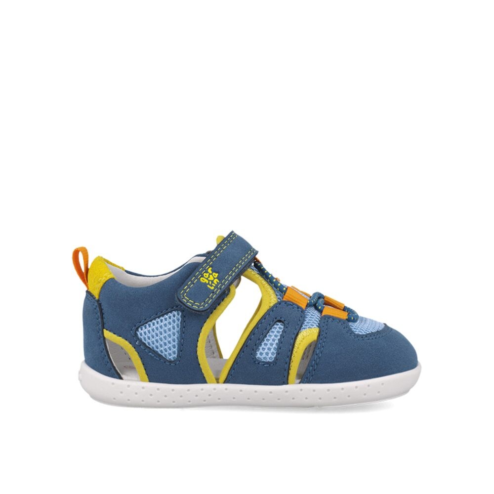 GARVALÍN SANDÁLY SPORT Blue/Yellow Dětské barefoot sandály - 21
