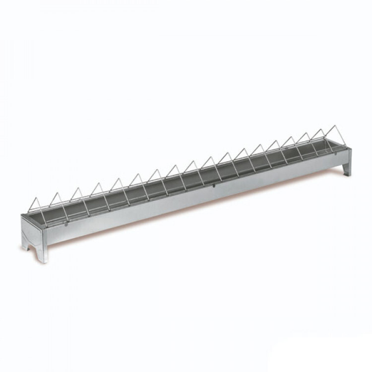 GAUN Žlabové krmítko pozinkované - pro drůbež - délka 100 cm