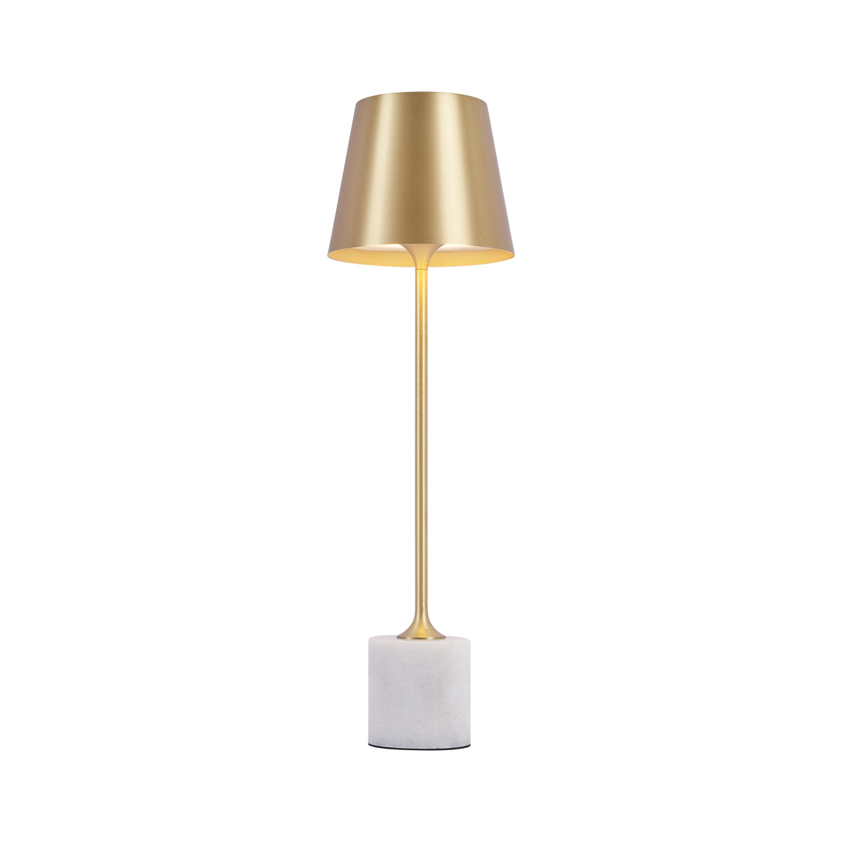 Moderní stolní lampa zlatá 37 cm vč. LED stmívatelná IP54 dobíjecí - Topi