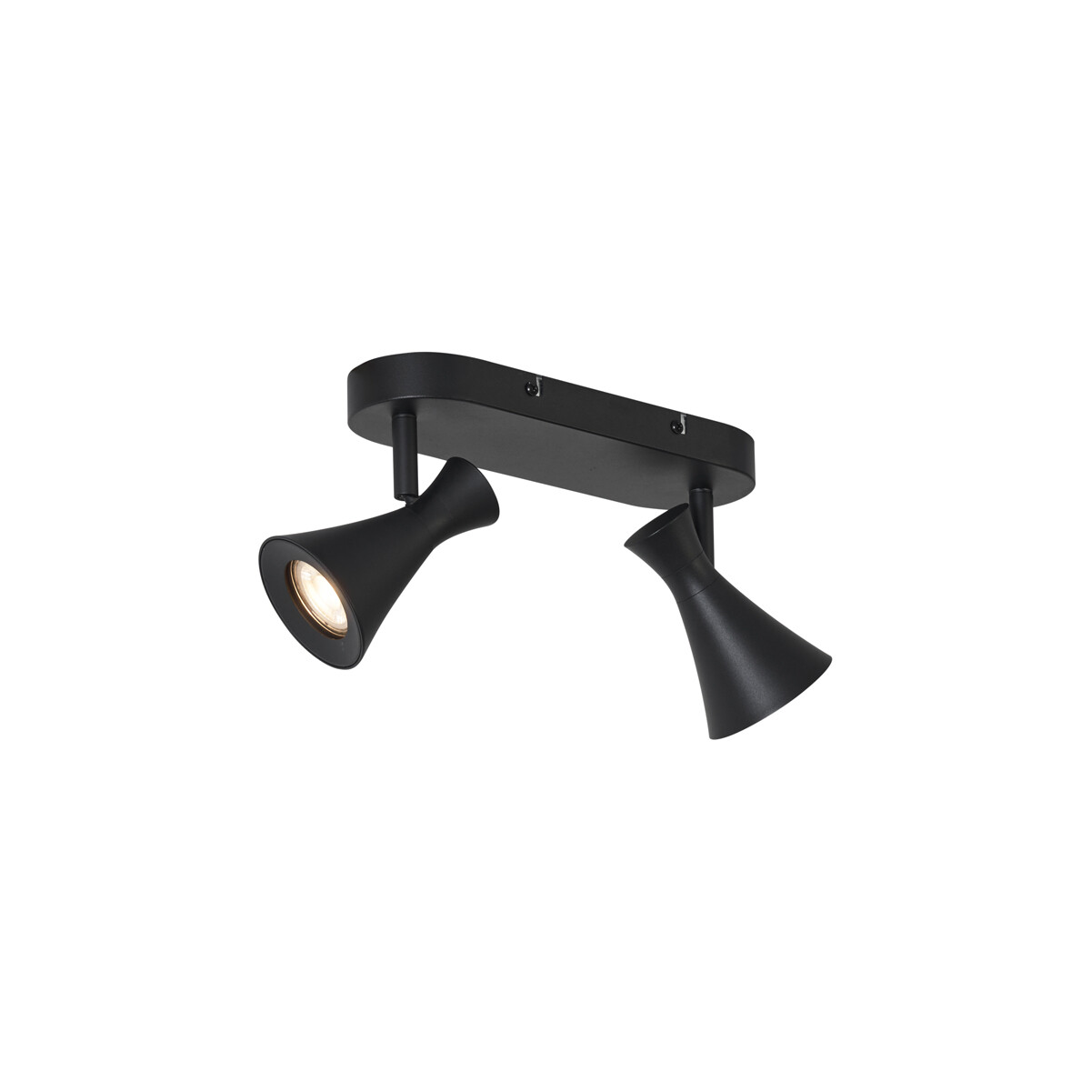 Moderní stropní bodové svítidlo černé 2-světelné nastavitelné - Triangle