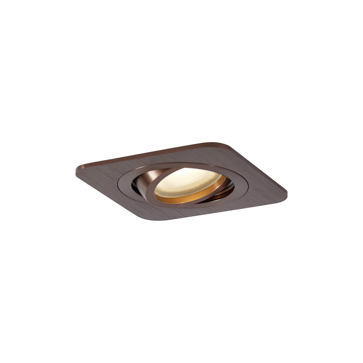 Kulaté zapuštěné bodové svítidlo tmavě bronzové GU10 50mm nastavitelné IP44 - Alberto