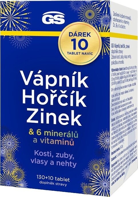 GS Vápník, hořčík, zinek 140 tablety