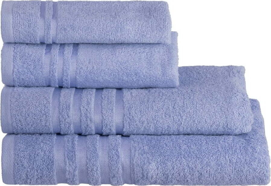 Modrý froté bavlněný ručník 30x50 cm Simple – Casa Selección