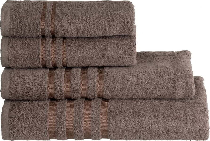 Hnědá froté bavlněná osuška 70x140 cm Simple – Casa Selección