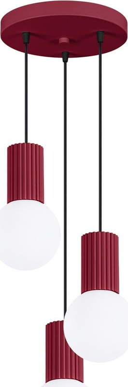 Vínové závěsné svítidlo se skleněným stínidlem ø 25 cm Orbital – Nice Lamps