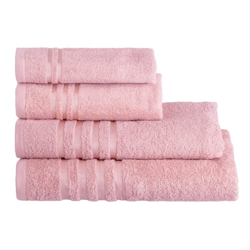 Růžový froté bavlněný ručník 30x50 cm Simple – Casa Selección