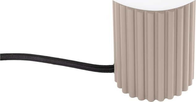 Taupe stolní lampa se skleněným stínidlem (výška 19 cm) Orbital – Nice Lamps