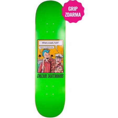 Sk8 Deska Cruzade Wednesday Meme - Zelená - 8.0