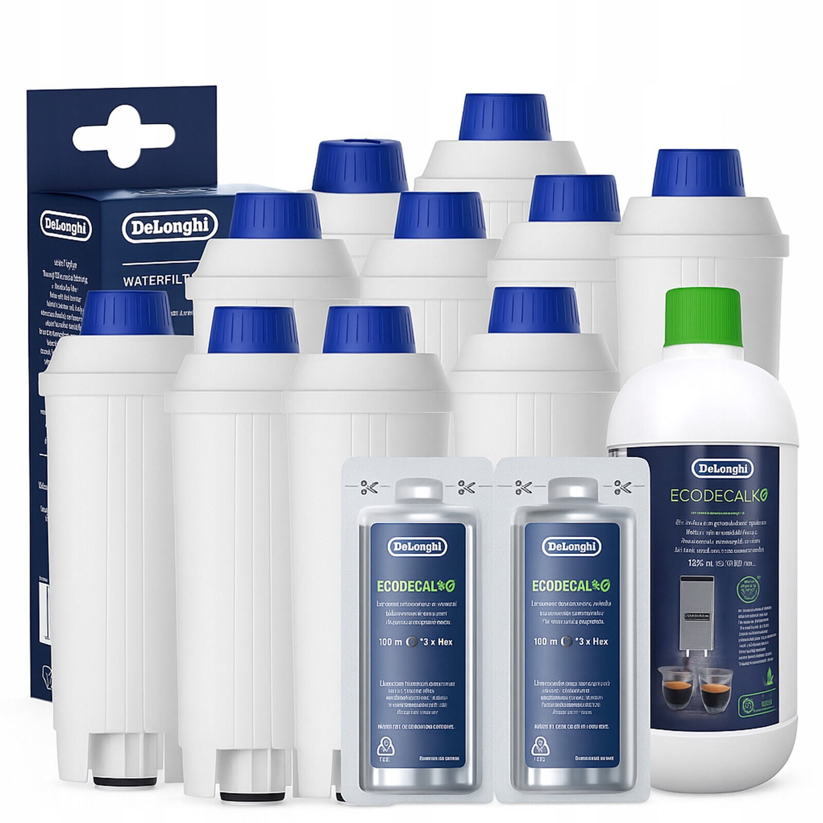 Sada pro De Longhi Filtr na vodu Odvápňovač vody Odvápňovač 10 Ks