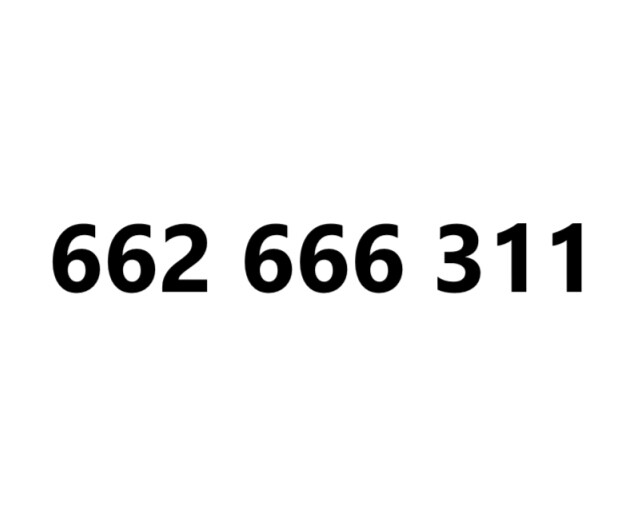Zlaté číslo 662 666 311