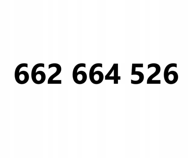 Zlaté číslo 662 664 526