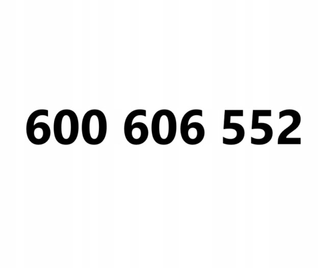 Zlaté číslo 600 606 552