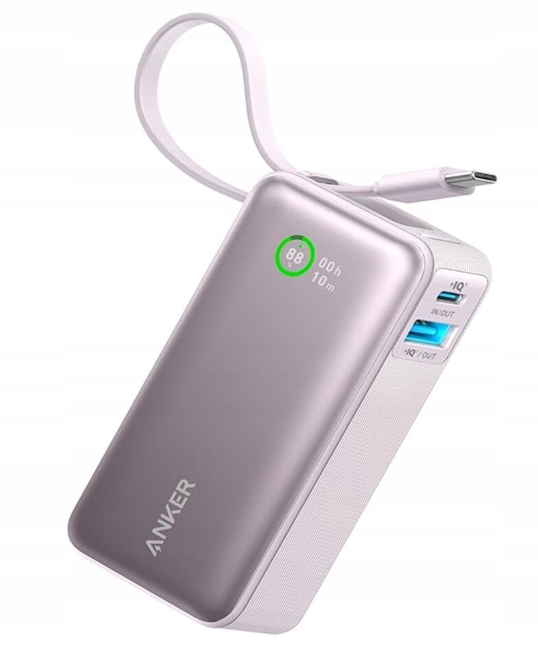 Powerbanka Anker Nano 10000mAh 30W s vestavěným konektorem Usb-c, růžová