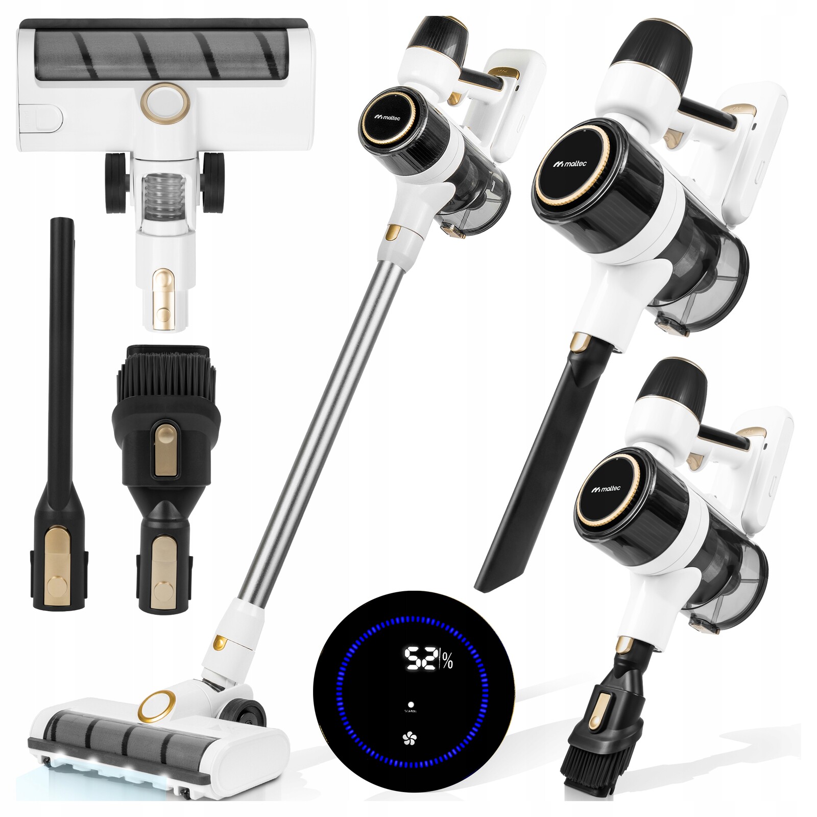 Vysavač Vertikální Bezsáčkový Led Elektrokartáč 3V1 350W