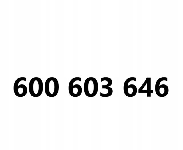 Zlaté číslo 600 603 646