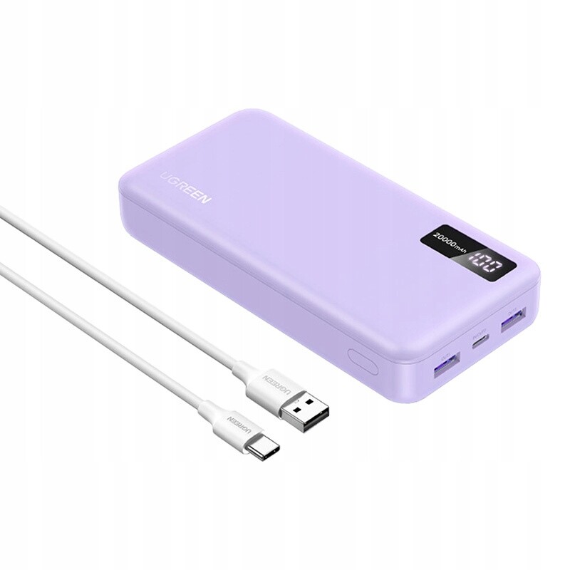 Ugreen Powerbanka pro telefon Objemná 20000 mAh 2xUSB Usb-c 20W displej
